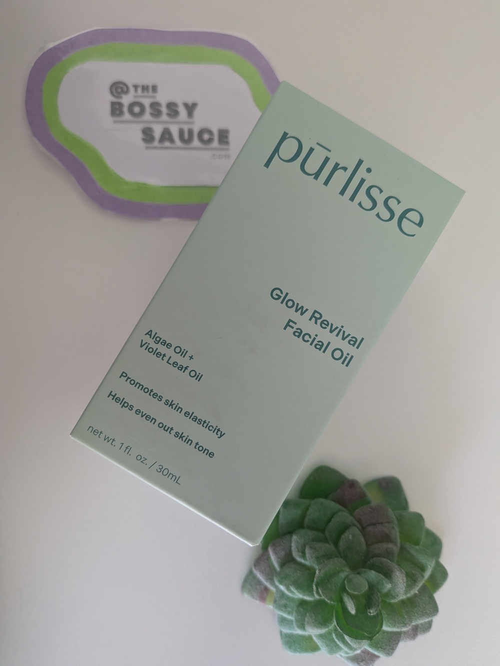 🌸 Purlisse Glow Revival Facial Oil - Algae Oil & Violent Leaf Oil NWT 30 ML